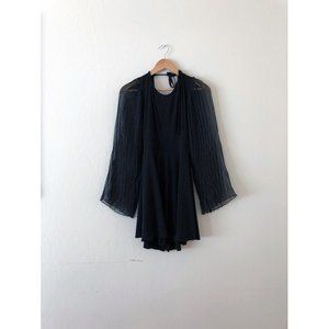 ASOS Black Long-Sleeved Backless Romper